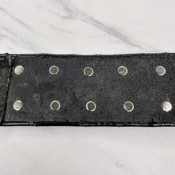 Vintage Argentina Coin Studded Leather Chain Belt Gaucho Western Small (S) ✨ - Picture 12 of 15